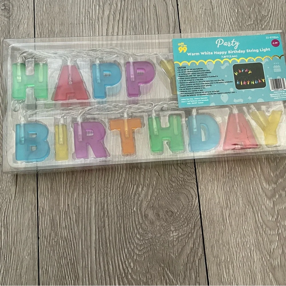 Happy Birthday String lights 7.8ft